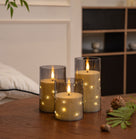 Plastic 75 flat-bottomed cup, wax-gray bullet-shaped lamp string, remote control model