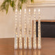 Clear Taper Pillar LED Candle, String Lights Remote Flame Tip