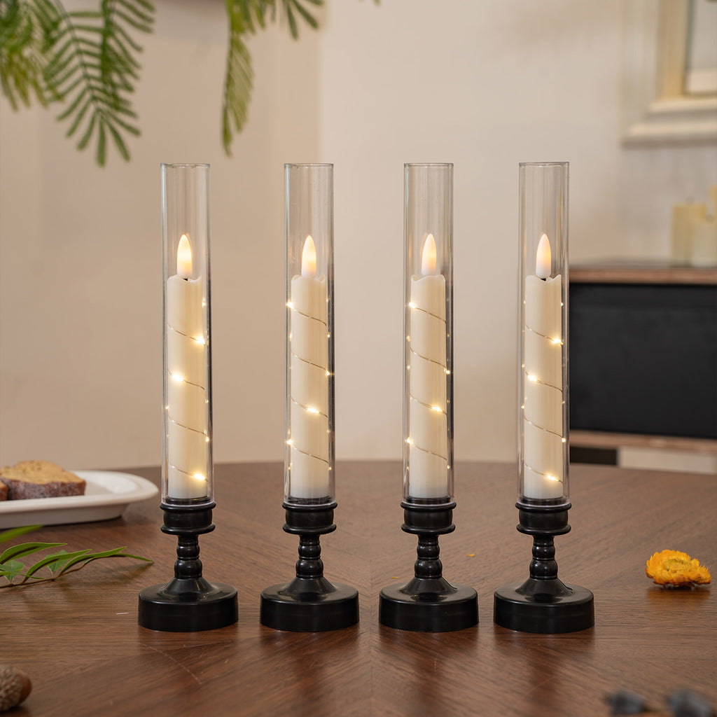 Black Candle Stand Base Lamp String Cup Wax Rod Wax Bullet