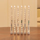 Clear Spiral Pillar Candle, String Lights Remote Flame Tip