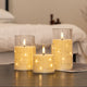 Ivory-colored flat-top lamp with a lampshade, 3pcs/set Remote control, 8-inch diameter