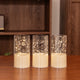 75mm Flat‑Top Plastic Votive Candle, Star Lights