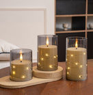 Plastic 75 flat-bottomed cup, wax-gray bullet-shaped lamp string, remote control model