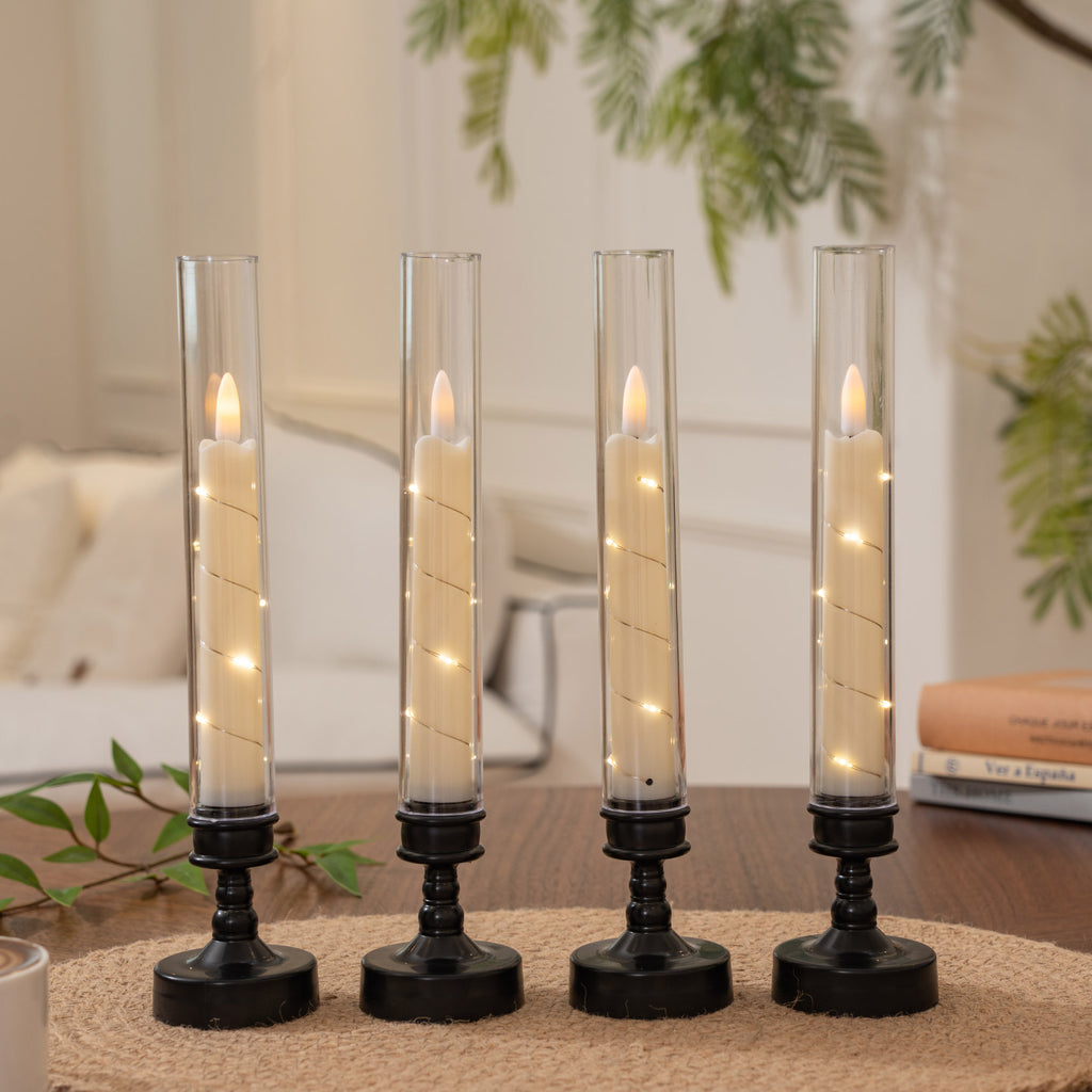 Black Candle Stand Base Lamp String Cup Wax Rod Wax Bullet