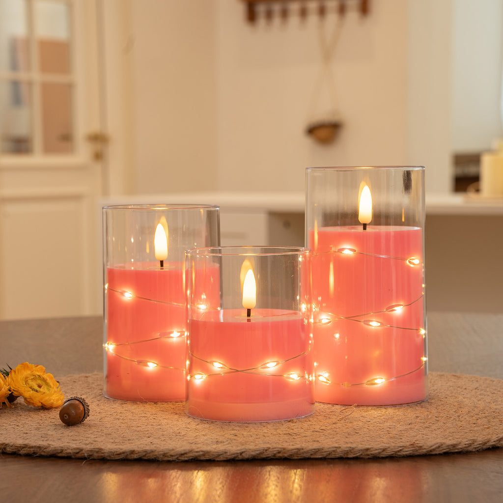Plastic 75 flat-mouth pink cup LED bulb string remote control model