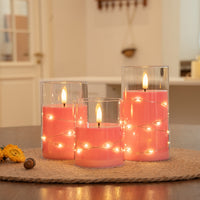 Plastic 75 flat-mouth pink cup LED bulb string remote control model