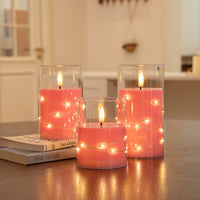 Plastic 75 flat-mouth pink cup LED bulb string remote control model