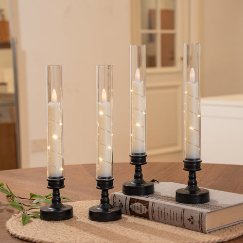 Black Candle Stand Base Lamp String Cup Wax Rod Wax Bullet