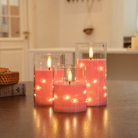 Plastic 75 flat-mouth pink cup LED bulb string remote control model