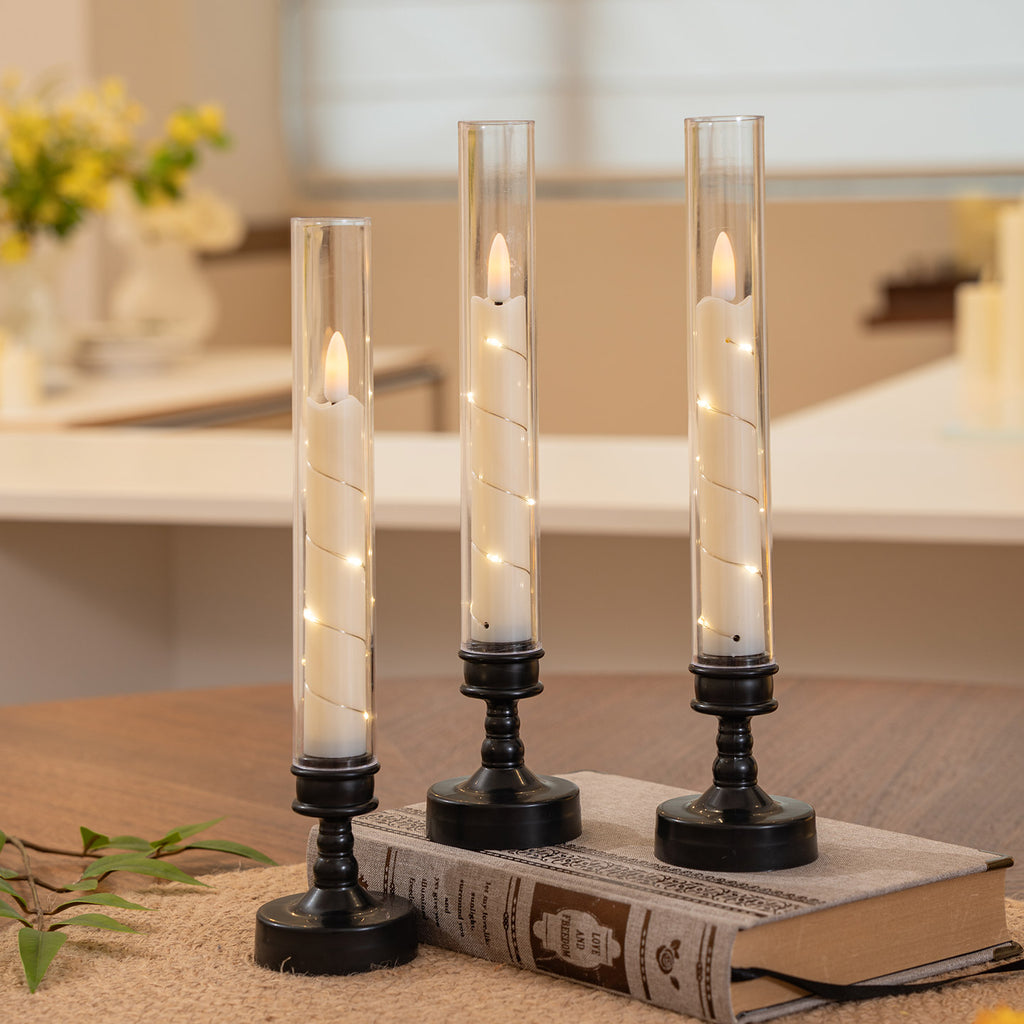 Black Candle Stand Base Lamp String Cup Wax Rod Wax Bullet