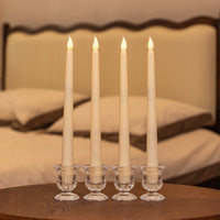 Beige Taper Pillar Candle with Remote Flame Tip