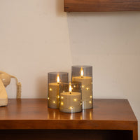Plastic 75 flat-bottomed cup, wax-gray bullet-shaped lamp string, remote control model