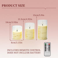 75mm Flat‑Top Plastic Votive Candle, String Lights Remote Star‑Shaped Flame Tip
