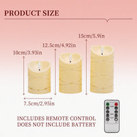 3pcs Plastic 75 LED Smooth Edge Bullet Light String with Remote Control