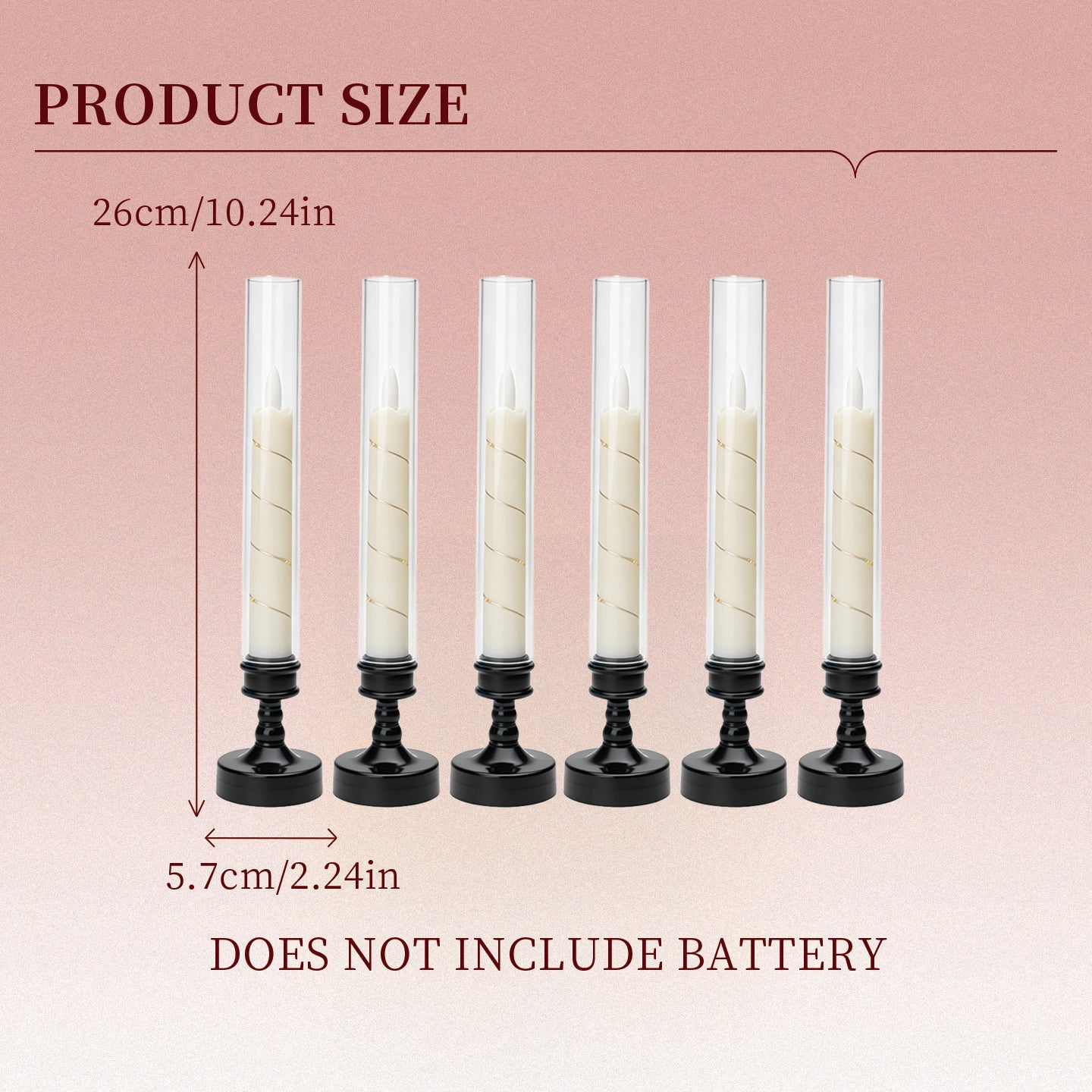 Black Candle Stand Base Lamp String Cup Wax Rod Wax Bullet