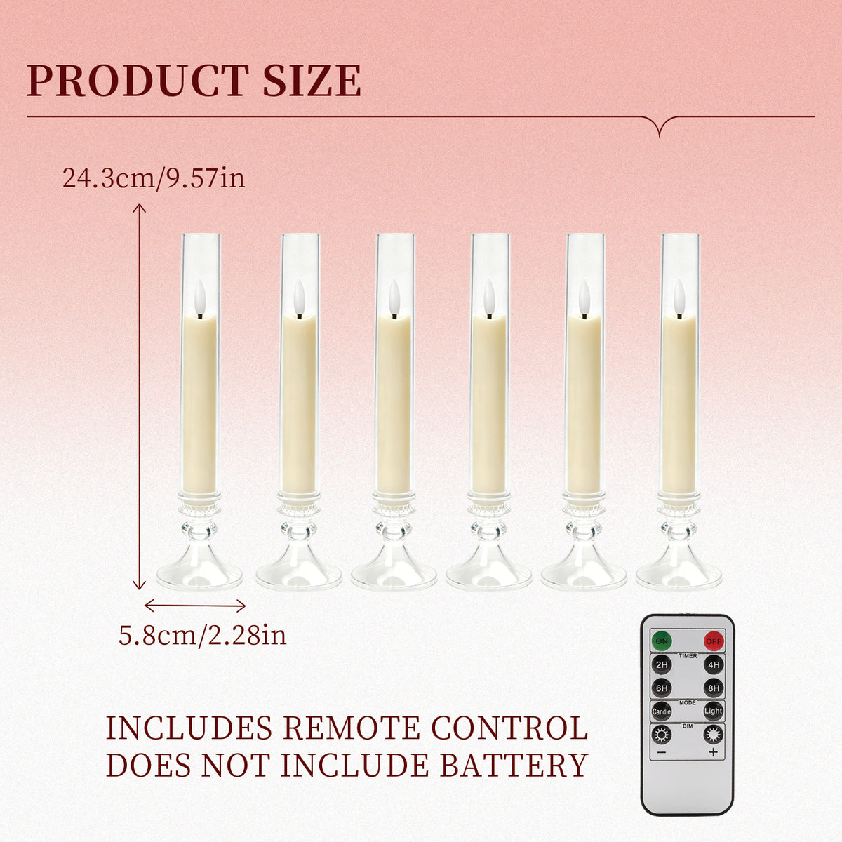 6pcs Plastic cup with base, wax rod, wavy mouth, bullet-shaped remote control model