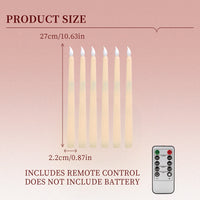 Beige Taper Pillar Candle with Remote Flame Tip