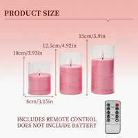 3pcs Plastic 75 flat-mouth pink cup LED bulb string remote control model